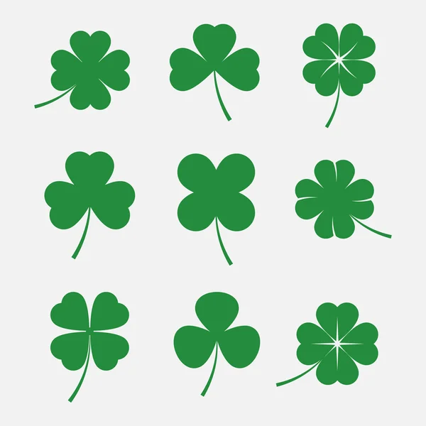 Clover leaves vector set