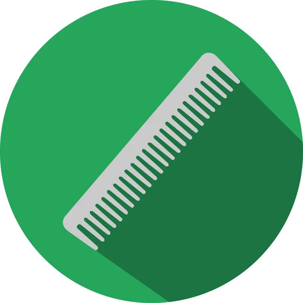 Brosse à cheveux Icône plate Vert — Image vectorielle