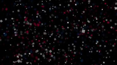 Dominik Cumhuriyeti bayrağının kutlama animasyonlu arka plan havai fişek görünür