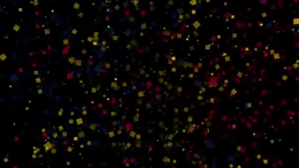 Праздничный анимированный фон флага Чада появляется с фейерверков — стоковое видео