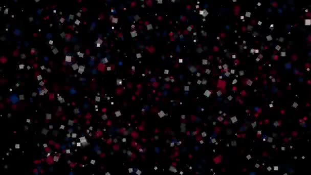 Celebratory animated background of flag of Costa Rica appear from fireworks — Stock Video