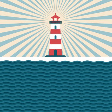 Lighthouse vintage ilustration