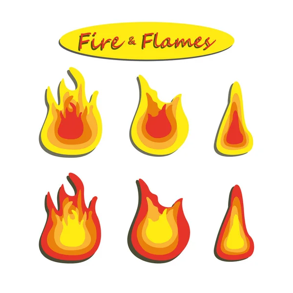 Beyaz arkaplan vektör illüstrasyonu üzerinde alev simgesi. Beyaz arkaplanda izole edilmiş ateş alev simgeleri. Enerji kavramı. Web sitesi sayfası, mobil uygulama, oyun tasarımı, rozet, poster, kapak, baskı broşürü, çocuk resimleri için mükemmel.