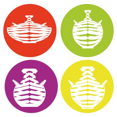 tek renkli simge amphora ile ayarla