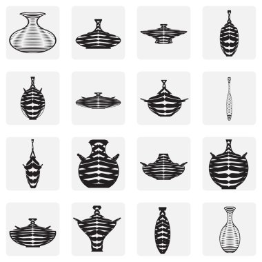 tek renkli simge amphora ile ayarla