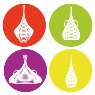 tek renkli simge amphora ile ayarla