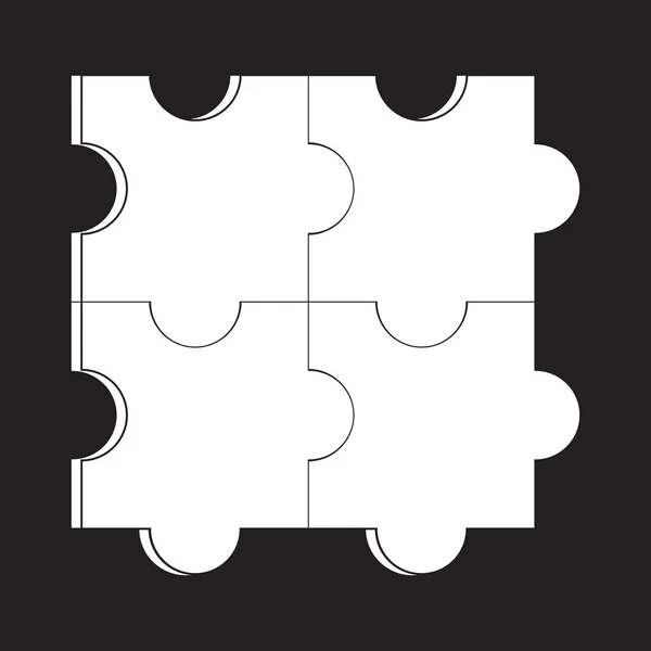 Černobílý obrázek puzzle — Stockový vektor