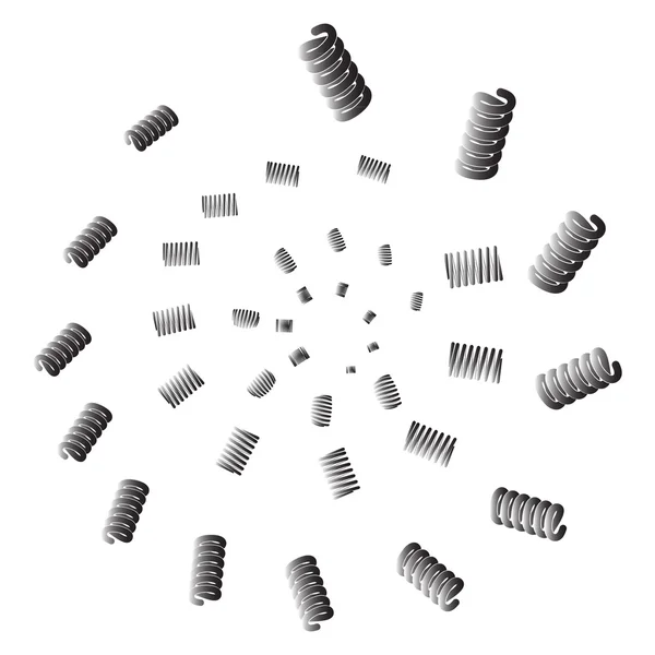 Imagem abstrata em uma mola espiral — Vetor de Stock