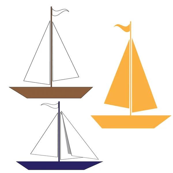 Ship yachts icon — Stock Vector