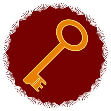 bir anahtar simgesi renkle