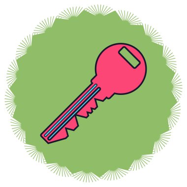 bir anahtar simgesi renkle