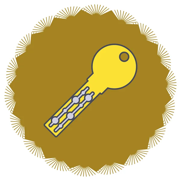 With a key icon color — Stock Vector