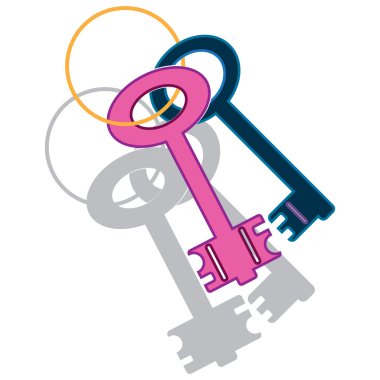 bir anahtar simgesi renkle