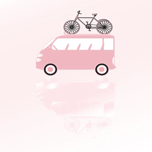 Grafika wektorowa samochodów i rowerów — Wektor stockowy