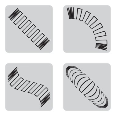 tek renkli simge yayları olan ayarla