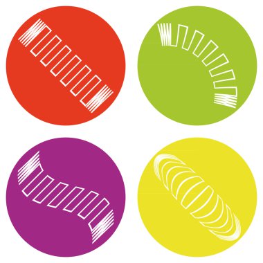 tek renkli simge yayları olan ayarla