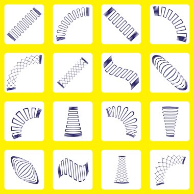 tek renkli simge yayları olan ayarla