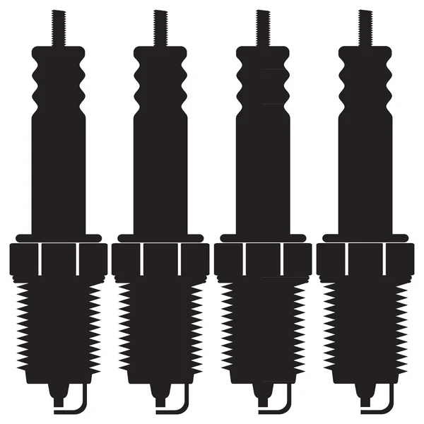 Vector image of automobile spark plugs — Stock Vector