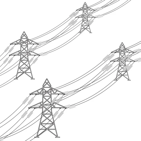 Vektorový obrázek elektrické vedení — Stockový vektor