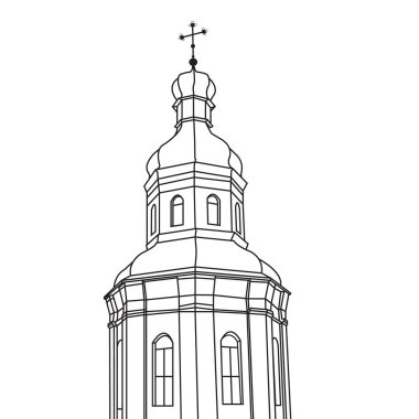 Kilisenin kubbesi vektör görüntü