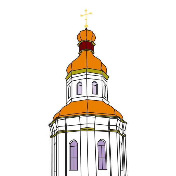 Imagen vectorial de la cúpula de la iglesia — Vector de stock