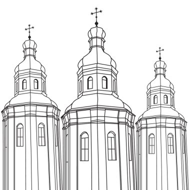 Kilisenin kubbesi vektör görüntü