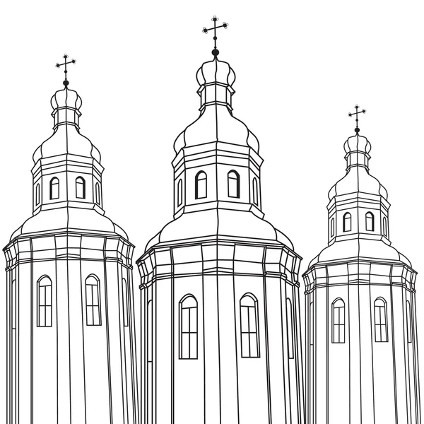 Imagen vectorial de la cúpula de la iglesia — Vector de stock