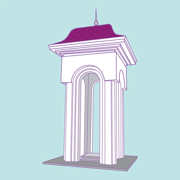 vector image of classical arches with columns