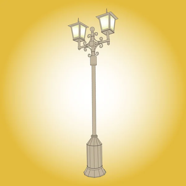 Vector afbeelding van een straat lamp — Stockvector