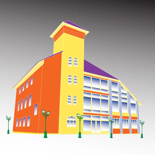 Vector ilustración de una casa creada en 3d . — Archivo Imágenes Vectoriales