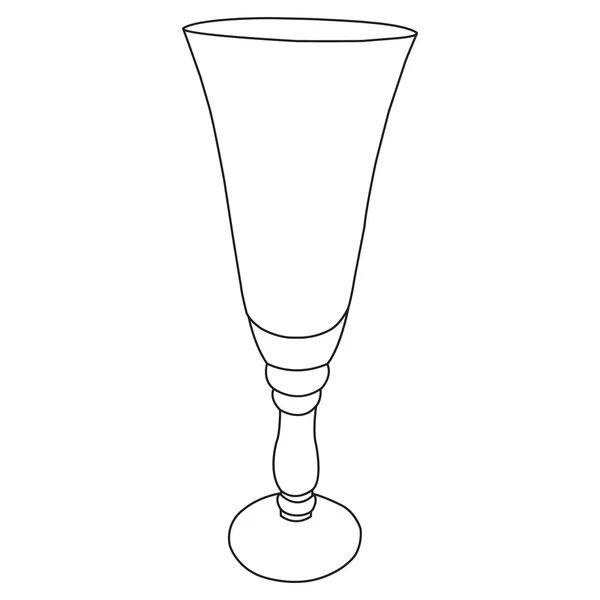 Empty martini glass isolated on white — Stock Vector