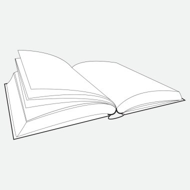açık bir kitap vektör görüntü