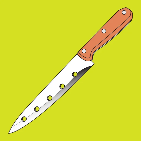 Imagen vectorial de un cuchillo de cocina — Vector de stock