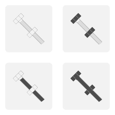 tek renkli simge somun ve civata ile ayarla