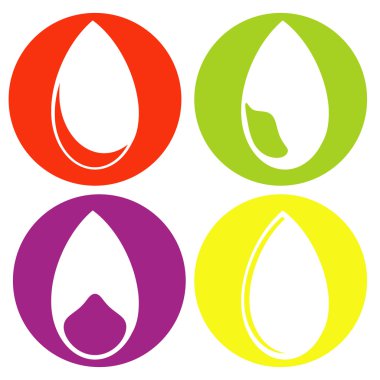 tek renkli simge damla ile ayarla