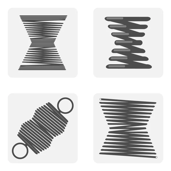 Ícone monocromático com molas —  Vetores de Stock