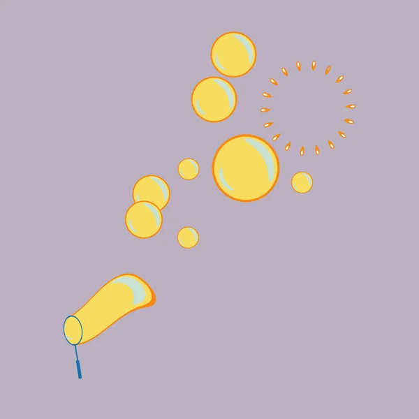 单色的图标集与气泡鼓风机 — 图库矢量图片