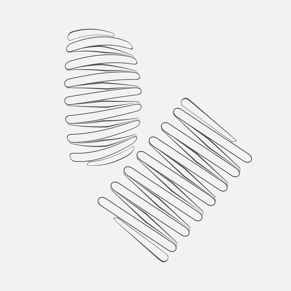 Monochromes Symbolset mit Federn — Stockvektor