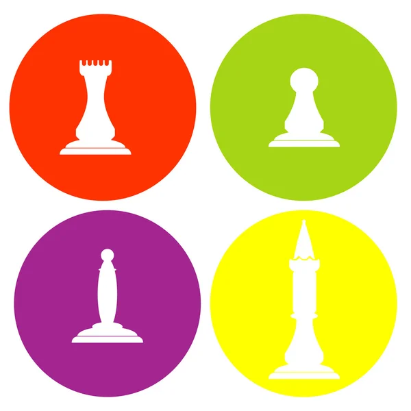 Ícone monocromático com xadrez — Vetor de Stock