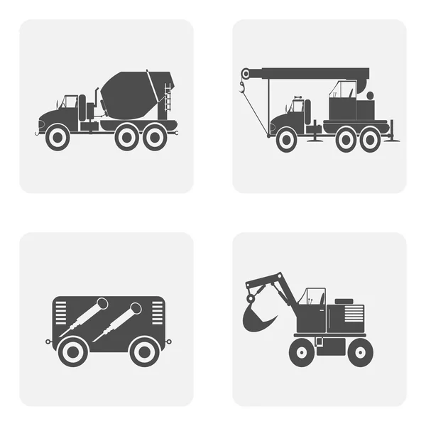 Monochrome set with transportation icon — Stock Vector