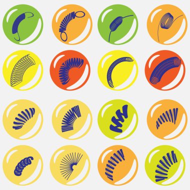 tek renkli simge yayları olan ayarla