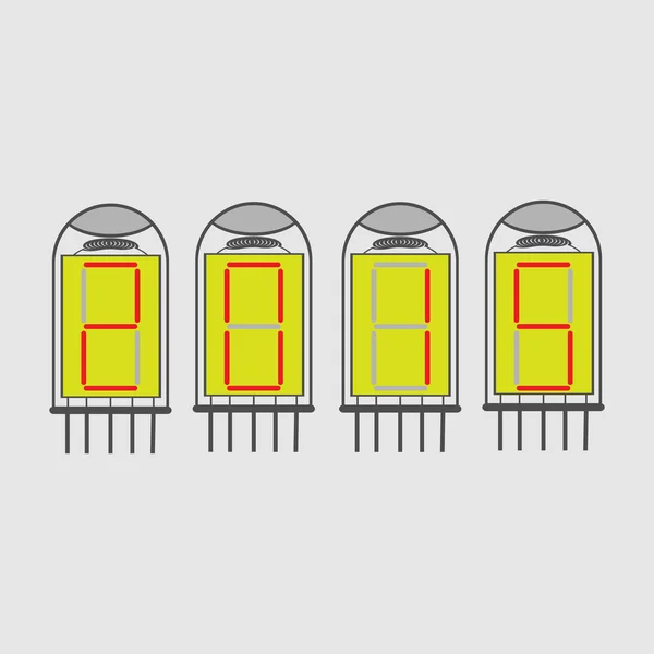 Icône monochrome avec tubes radio — Image vectorielle