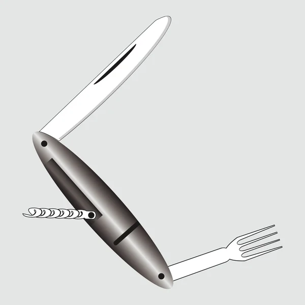 Cor imagem canivete — Vetor de Stock
