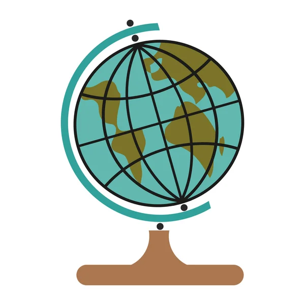 Immagine a colori Globe — Vettoriale Stock