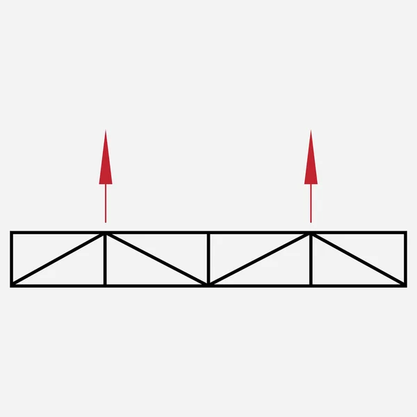 Vastzetten van lading voor het laden van de kraan — Stockvector