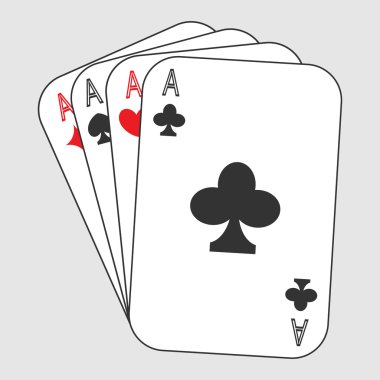 takım elbise iskambil kartları ile renkli simgeler