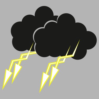görüntü bulutlar ve yıldırım