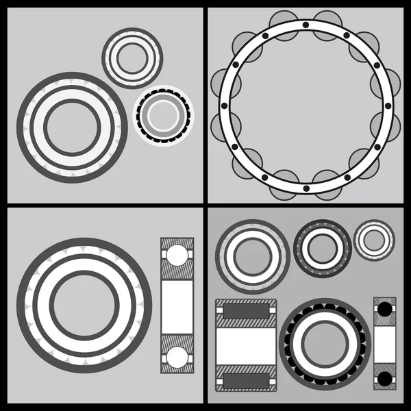 Rolamento de imagem monocromática — Vetor de Stock