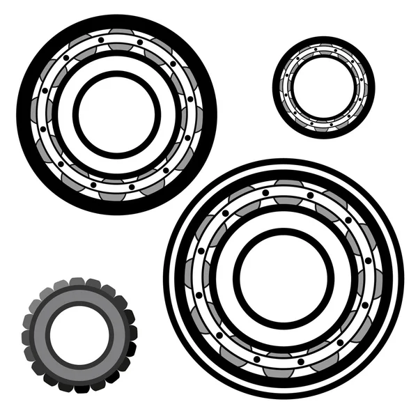 Rolamento de imagem monocromática — Vetor de Stock