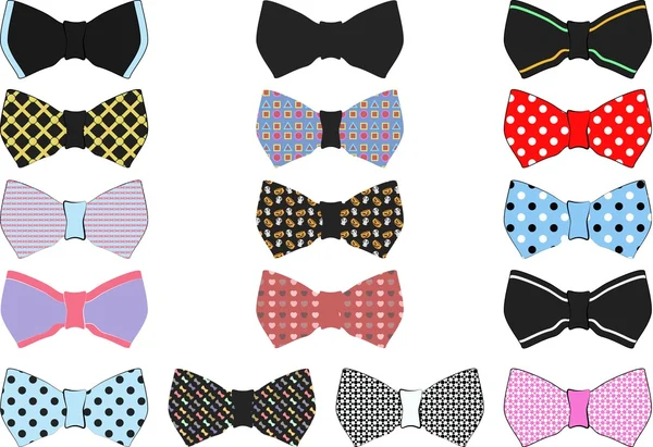 Bowtie set — Stockvector